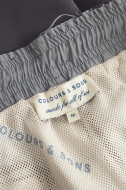 Colours & Sons Badehose Printed - Smoke Black*Herren Badehosen