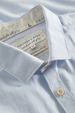 Colours & Sons Basic Hemd Popeline - Sky*Herren Hemden|Hemden