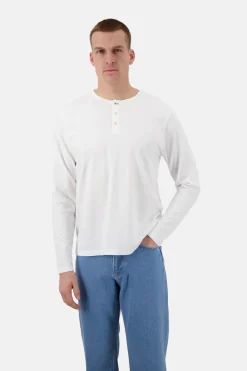 Colours & Sons Basic Henley - White*Herren T-Shirts & Polos|Longsleeves