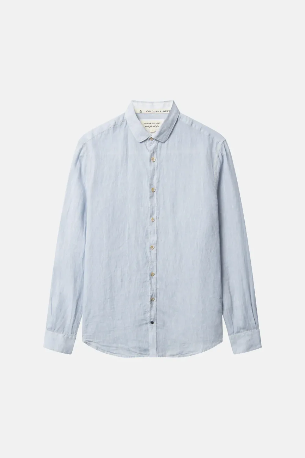 Colours & Sons Basic Leinen Hemd - Vintage Blue*Herren Hemden