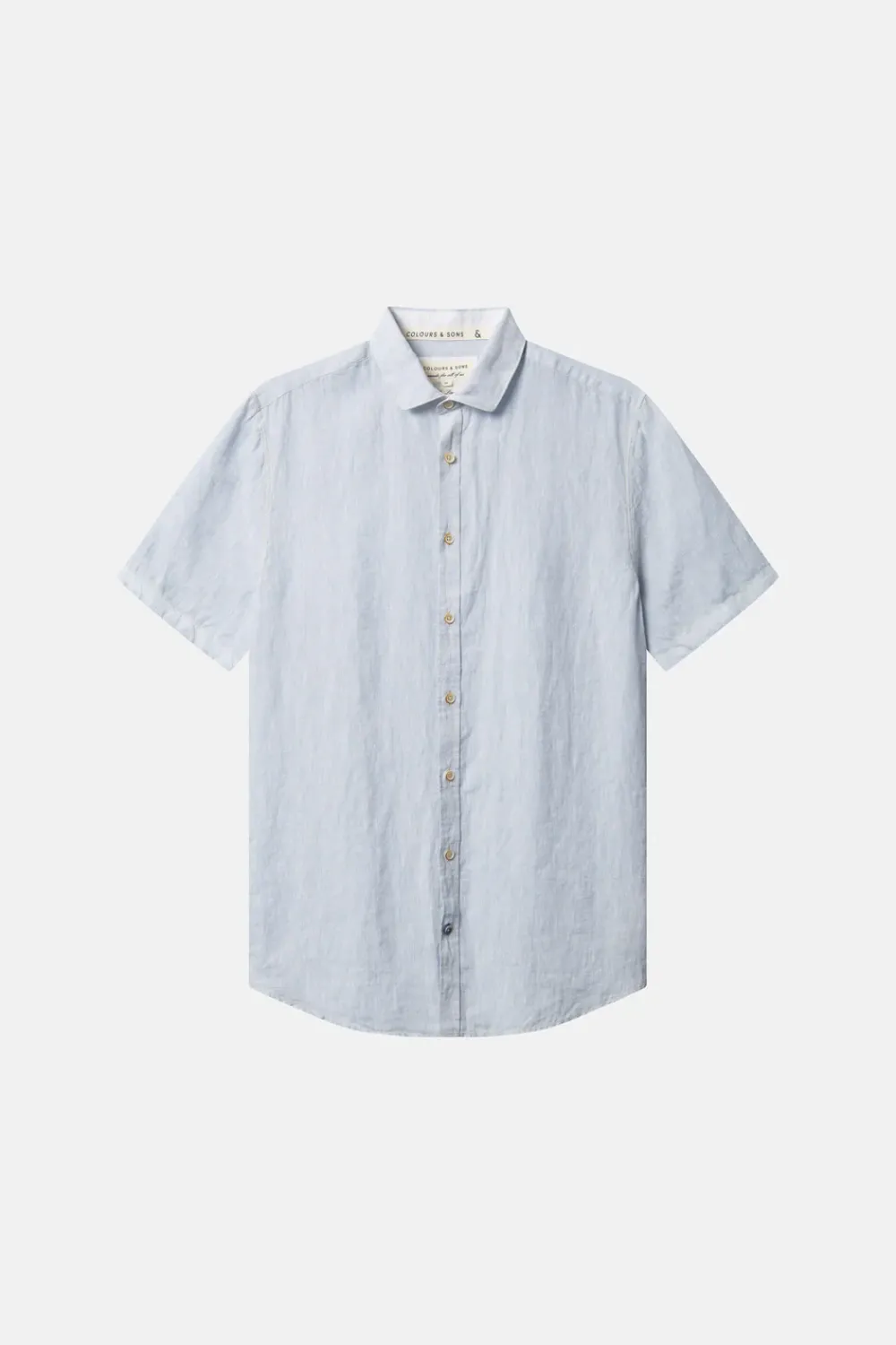 Colours & Sons Basic Leinen Hemd - Vintage Blue*Herren Hemden