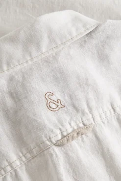 Colours & Sons Basic Leinen Hemd Kurzarm - White*Herren Hemden