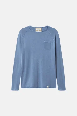 Colours & Sons Basic Pullover Pocket - Denim*Herren Pullover|Pullover