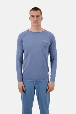 Colours & Sons Basic Pullover Pocket - Denim*Herren Pullover|Pullover