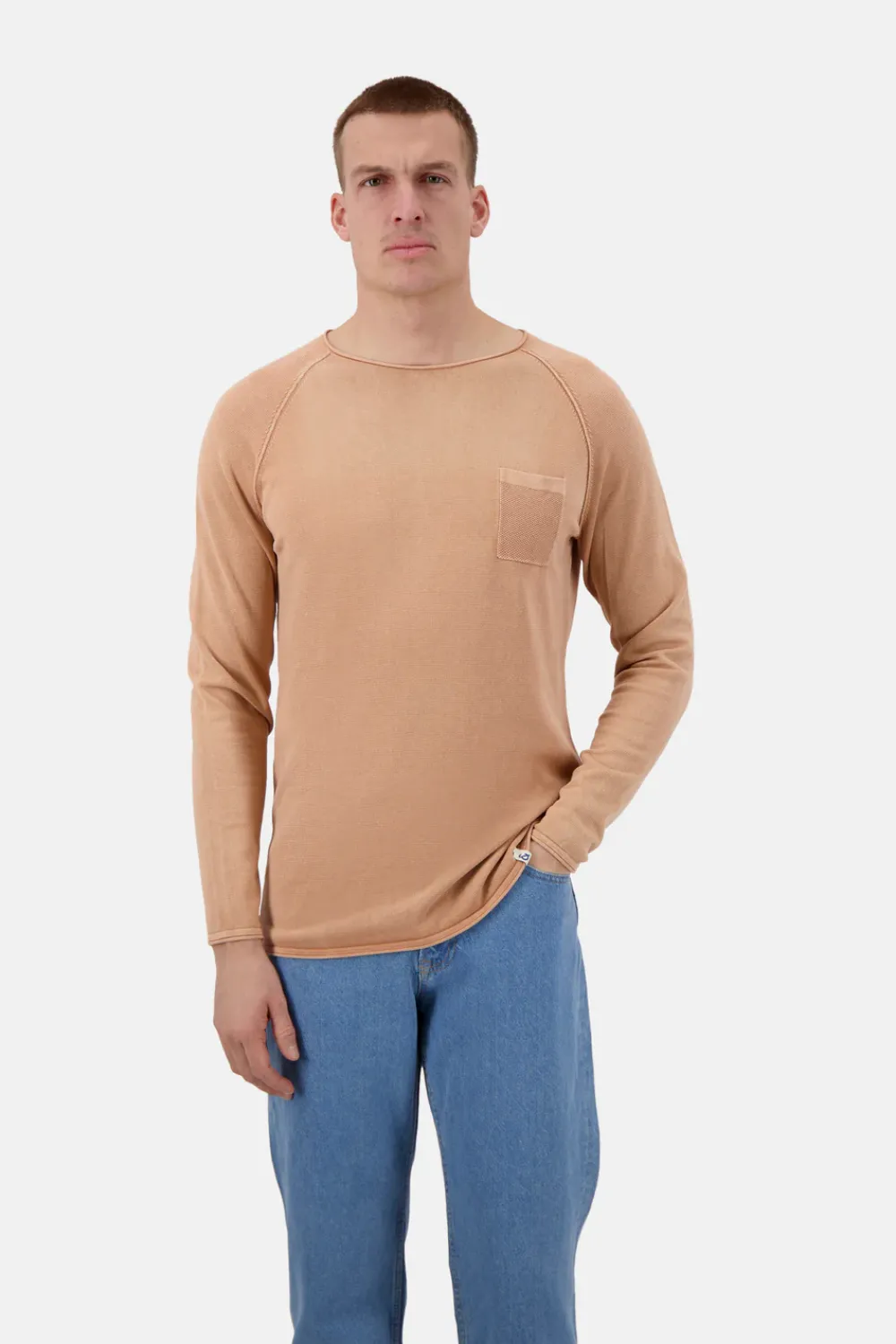 Colours & Sons Basic Pullover Pocket - Peach*Herren Pullover|Pullover
