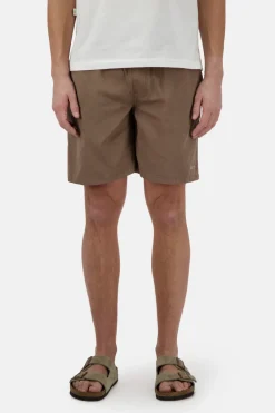 Colours & Sons Basic Shorts Leinen Blend - Sepia*Herren Shorts