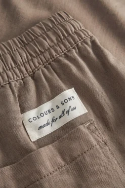 Colours & Sons Basic Shorts Leinen Blend - Sepia*Herren Shorts