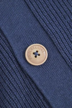 Colours & Sons Cardigan Leinen Blend - Navy*Herren Pullover