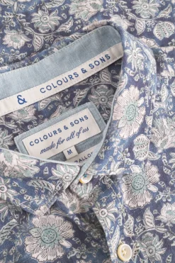 Colours & Sons Hemd gemuster - Fuji Flowers*Herren Hemden