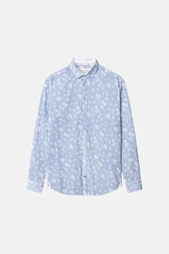Colours & Sons Hemd gemustert - Sky Beach Print*Herren Hemden
