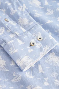 Colours & Sons Hemd gemustert - Sky Beach Print*Herren Hemden