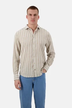 Colours & Sons Hemd gestreift Leinenmischung - Tent Stripes*Herren Hemden