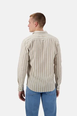 Colours & Sons Hemd gestreift Leinenmischung - Tent Stripes*Herren Hemden