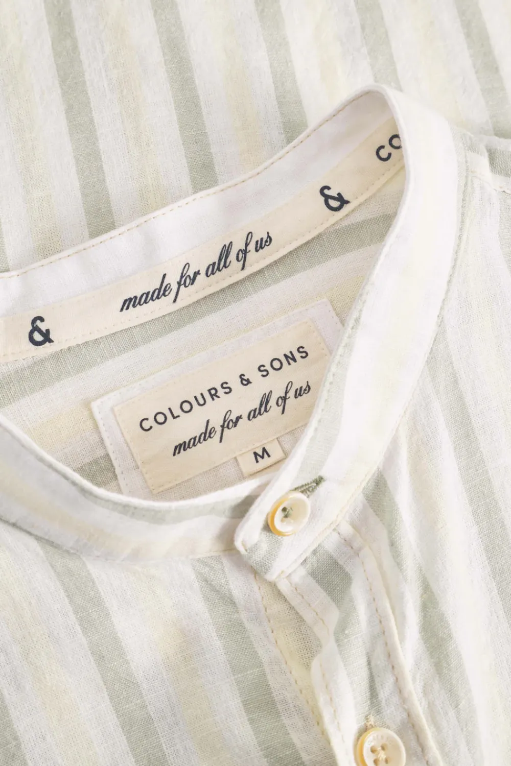 Colours & Sons Hemd Leinen Blend - Matcha-Sake*Herren Hemden