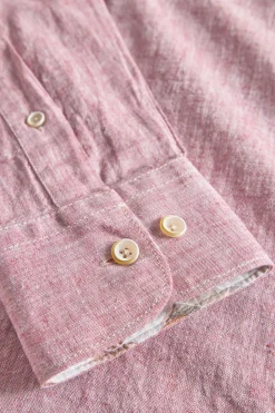 Colours & Sons Hemd Leinen Blend - Mauve*Herren Hemden