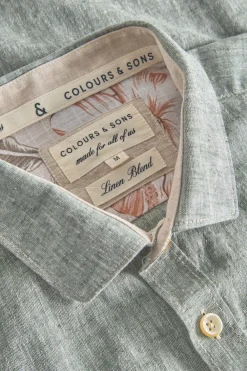 Colours & Sons Hemd Leinen Blend - Sage*Herren Hemden