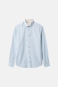 Colours & Sons Hemd Leinen Blend - Vintage Blue*Herren Hemden