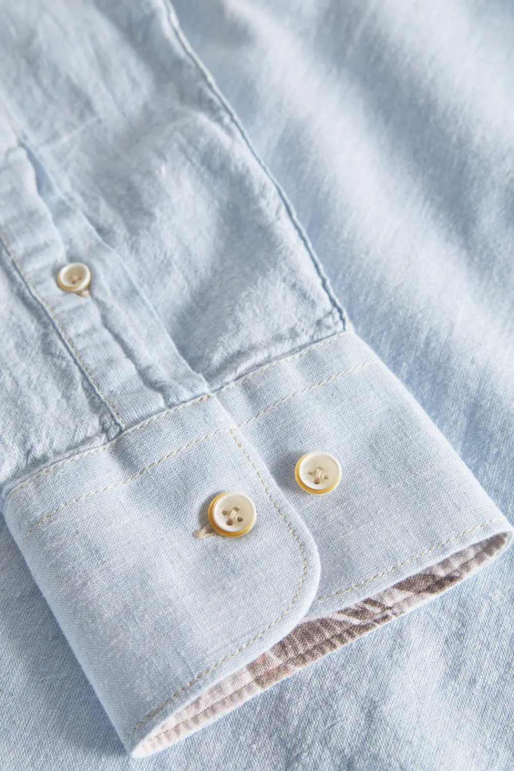 Colours & Sons Hemd Leinen Blend - Vintage Blue*Herren Hemden