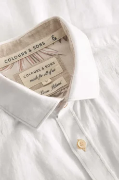 Colours & Sons Hemd Leinen Blend - White*Herren Hemden