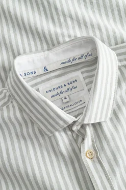 Colours & Sons Hemd Oxford Stripes - Matcha Stripes*Herren Hemden|Hemden