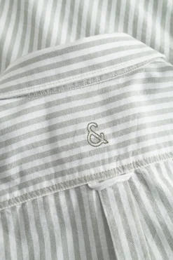 Colours & Sons Hemd Oxford Stripes - Matcha Stripes*Herren Hemden|Hemden