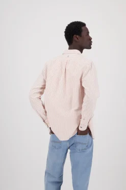 Colours & Sons Hemd Oxford Stripes - Salmon Stripes*Herren Hemden