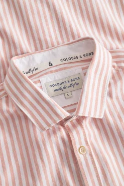 Colours & Sons Hemd Oxford Stripes - Salmon Stripes*Herren Hemden
