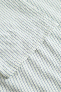 Colours & Sons Hemd Seersucker Striped - Blue Stripes*Herren Hemden
