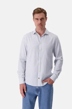 Colours & Sons Hemd Twill Basic - Lake Stripes*Herren Hemden|Hemden