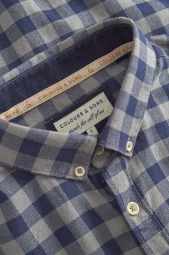 Colours & Sons Hemd-gemustert - Navy Vichy*Herren Hemden