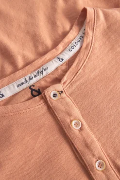 Colours & Sons Henley - Slub - Peach*Herren T-Shirts & Polos|Longsleeves