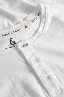 Colours & Sons Henley - Slub - White*Herren T-Shirts & Polos|Longsleeves