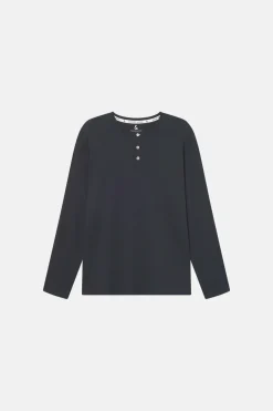 Colours & Sons Henley Shirt Slub - Anthracite*Herren T-Shirts & Polos|Longsleeves