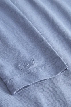 Colours & Sons Henley Shirt Slub - Denim*Herren T-Shirts & Polos|Longsleeves
