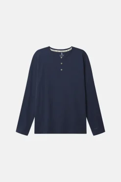 Colours & Sons Henley Shirt Slub - Navy*Herren T-Shirts & Polos|Longsleeves