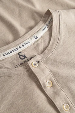 Colours & Sons Henley Shirt Slub - Tent*Herren T-Shirts & Polos|Longsleeves