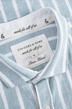 Colours & Sons Linen Shirt striped - Kimono Stripes*Herren Hemden