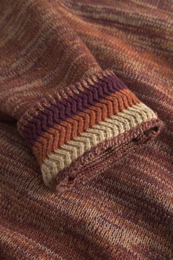 Colours & Sons Mouline Pullover - Mahogany Mouliné*Herren Pullover