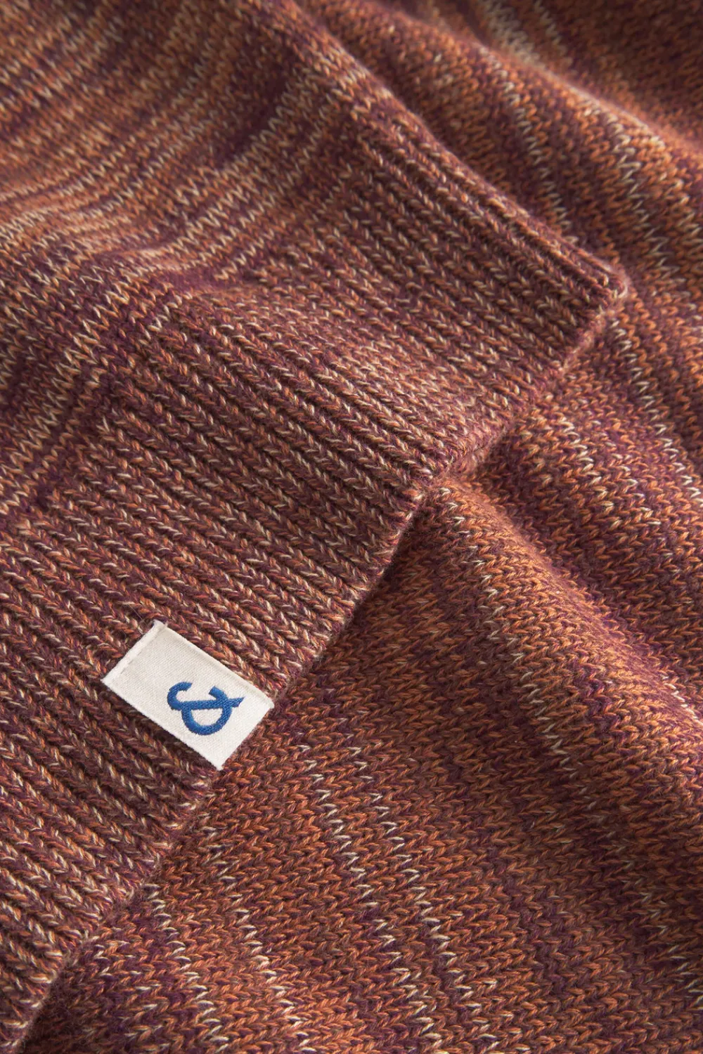 Colours & Sons Mouline Pullover - Mahogany Mouliné*Herren Pullover