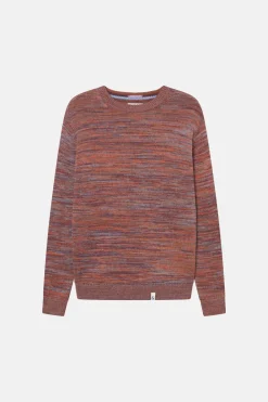 Colours & Sons Mouline Pullover - Merlot Mouliné*Herren Pullover