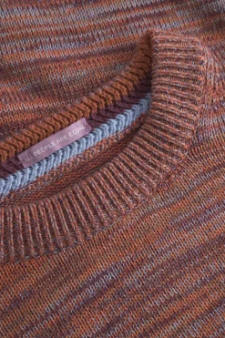 Colours & Sons Mouline Pullover - Merlot Mouliné*Herren Pullover