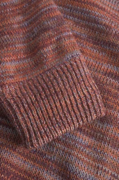 Colours & Sons Mouline Pullover - Merlot Mouliné*Herren Pullover