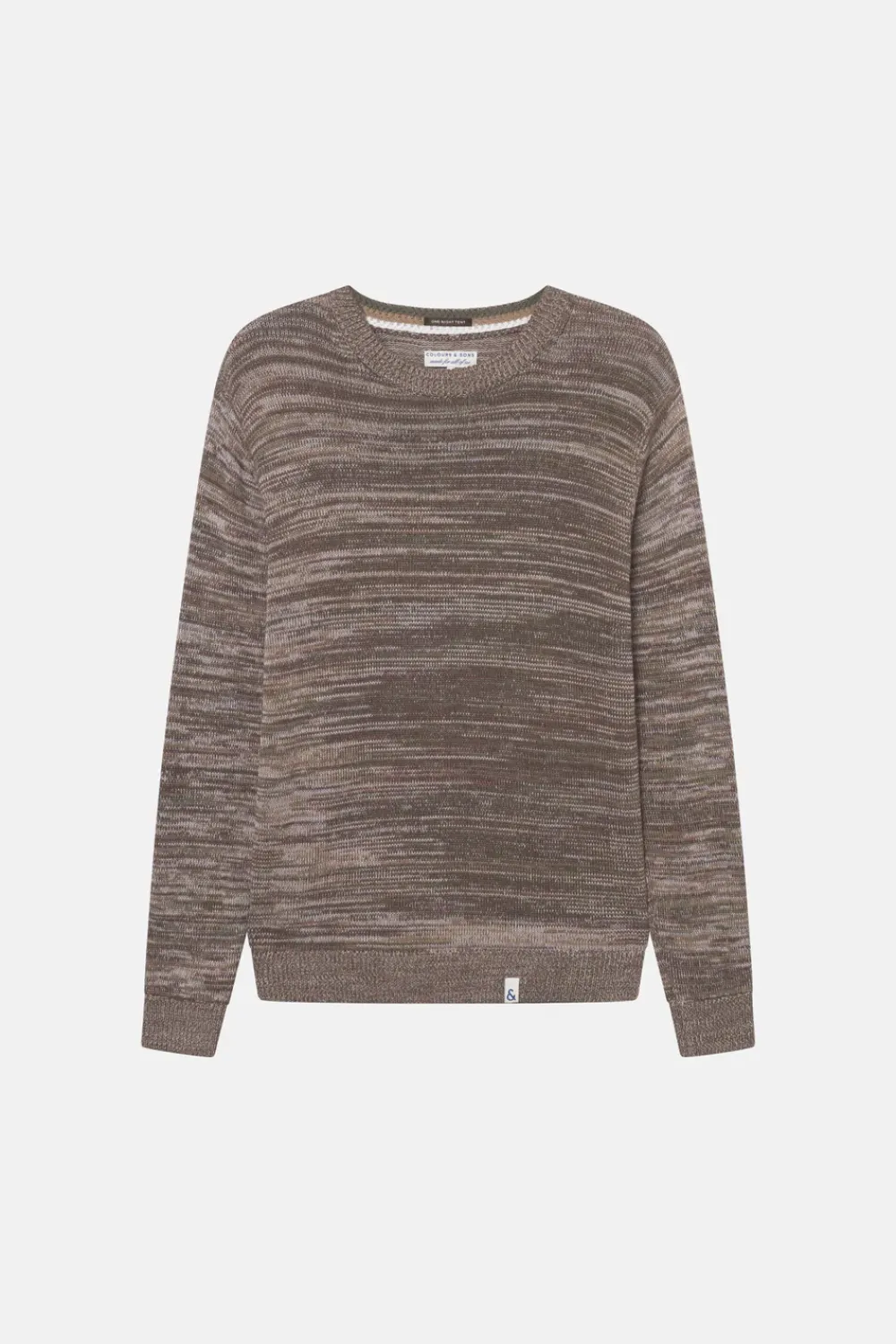 Colours & Sons Mouline Pullover - Olive Mouliné*Herren Pullover