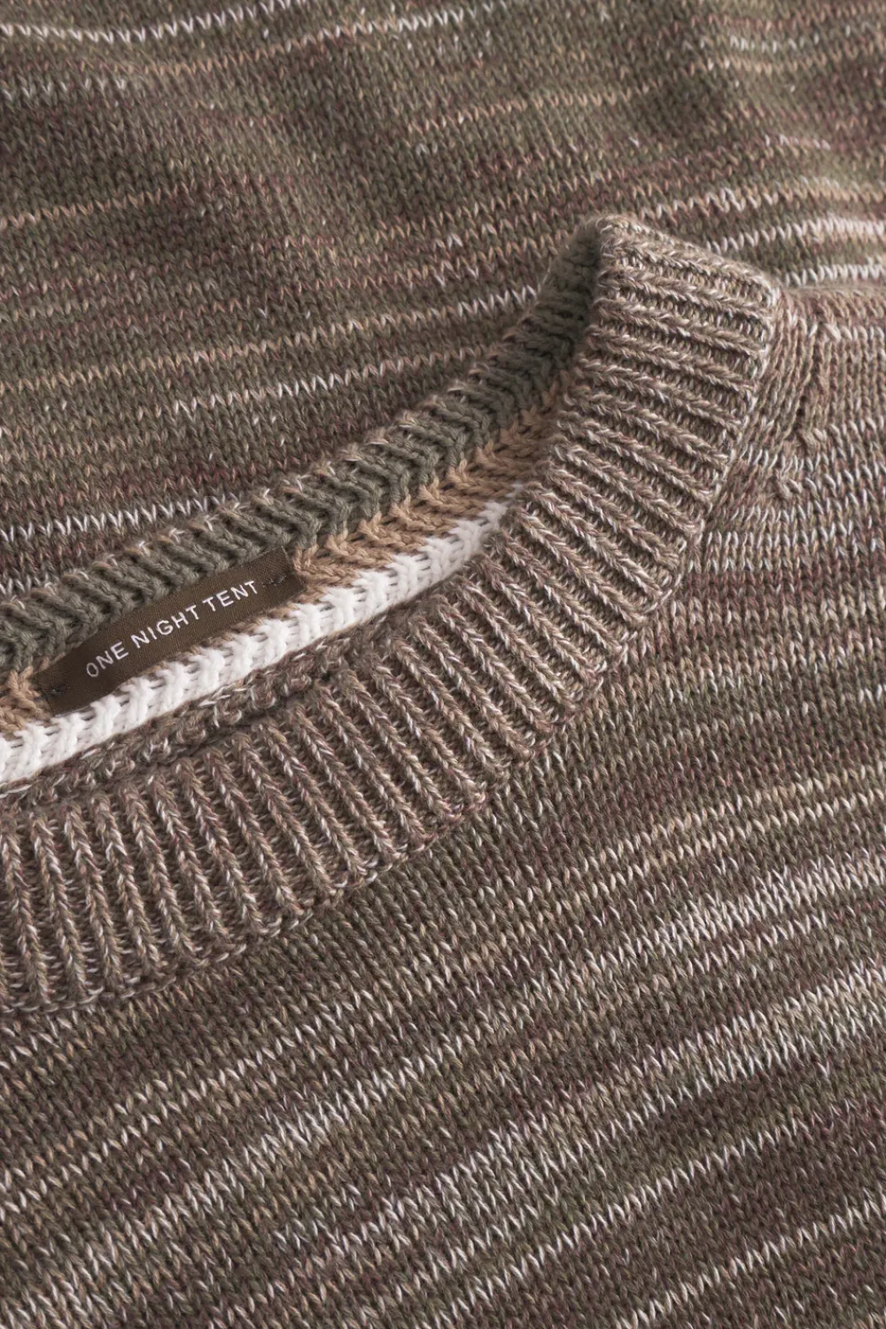 Colours & Sons Mouline Pullover - Olive Mouliné*Herren Pullover