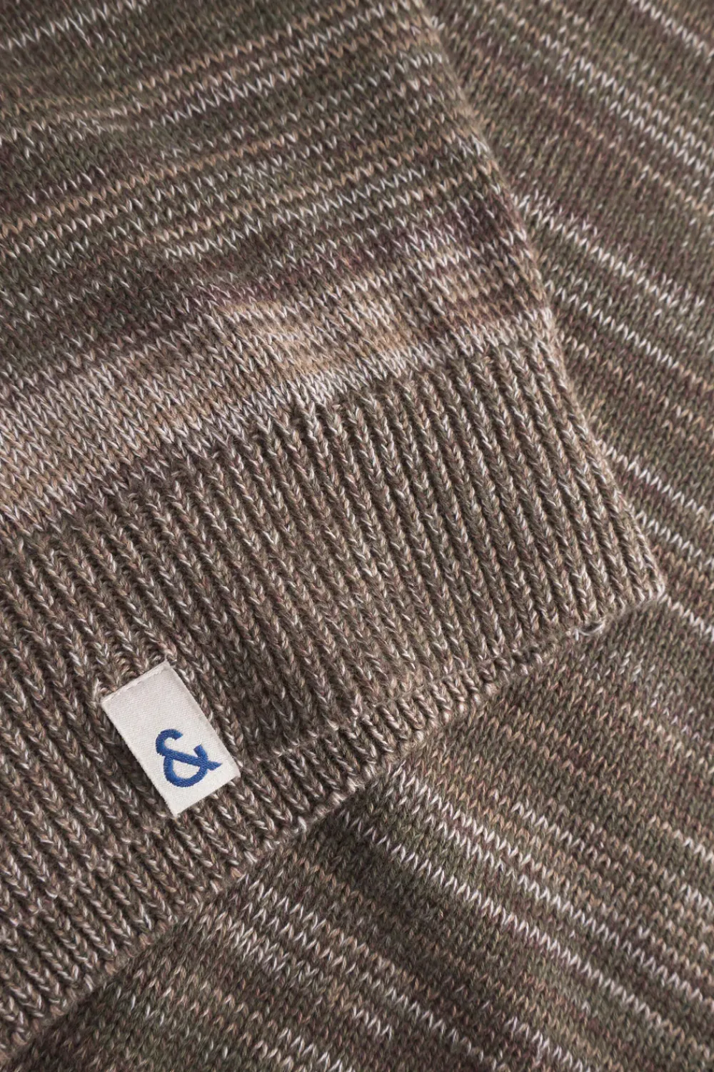 Colours & Sons Mouline Pullover - Olive Mouliné*Herren Pullover