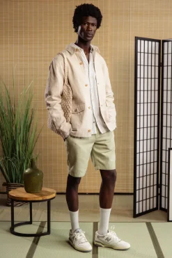 Colours & Sons Overshirt Shirt Linen Blend - Offwhite*Herren Jacken
