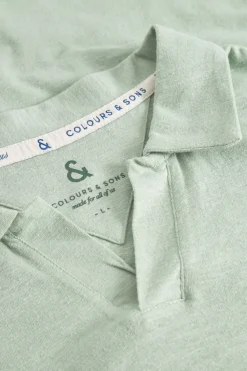 Colours & Sons Polo Leinen Blend - Lime*Herren T-Shirts & Polos