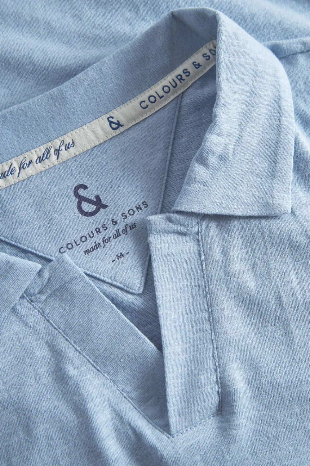 Colours & Sons Polo Leinen Blend - Sky*Herren T-Shirts & Polos