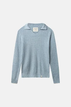 Colours & Sons Pullover Johnny Collar - Dove*Herren Pullover