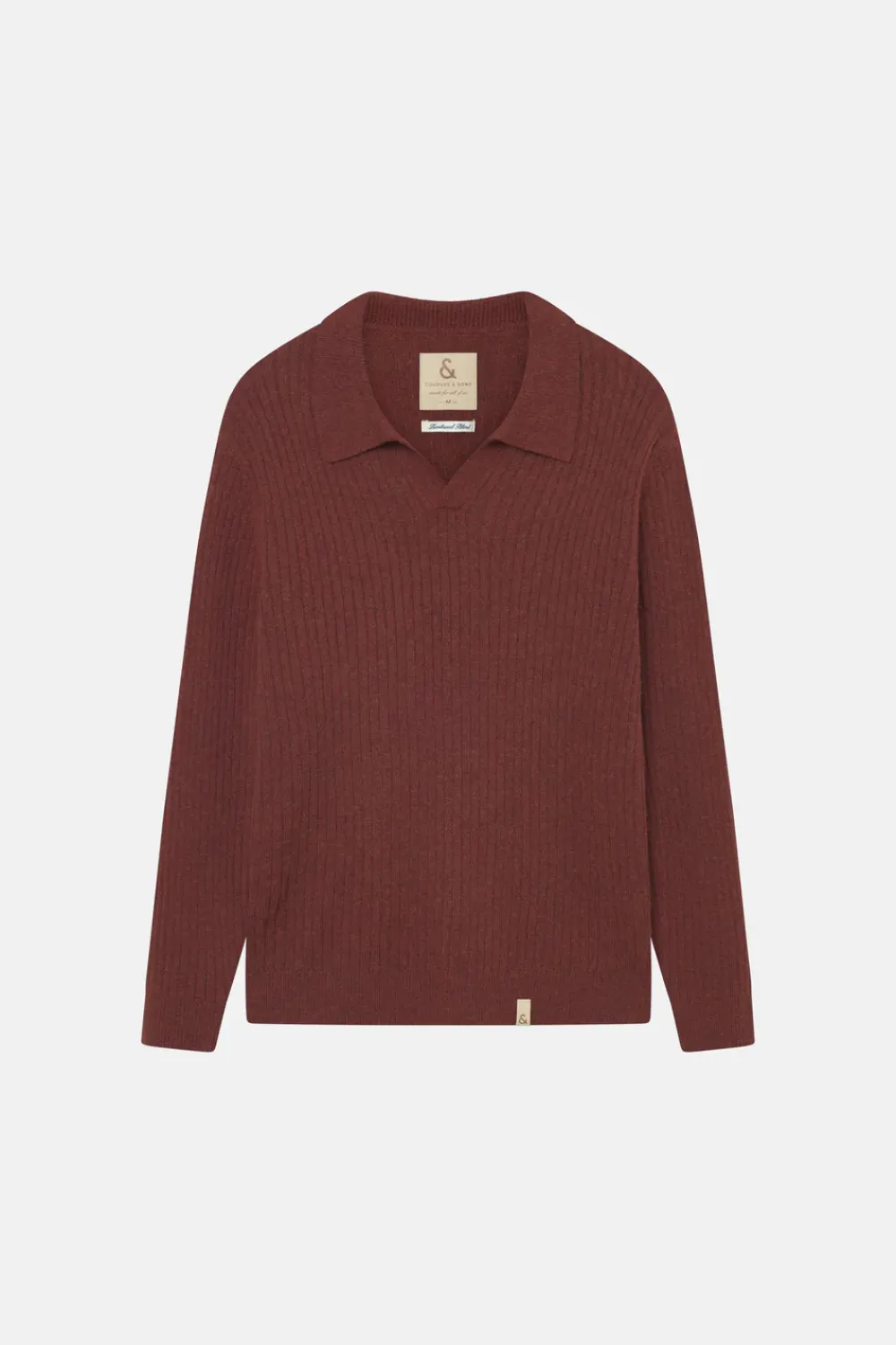 Colours & Sons Pullover Johnny Kragen - Brandy*Herren Pullover